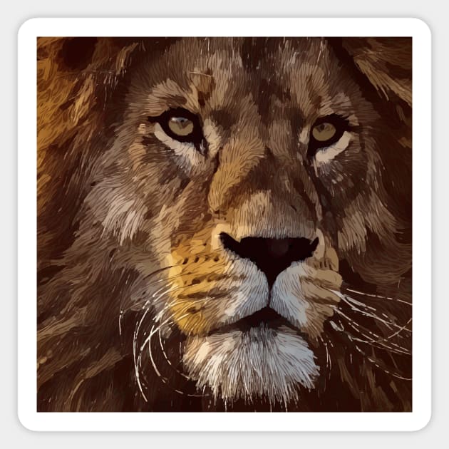 Majestic African Lion, The Lion King Sticker by artdesignmerch